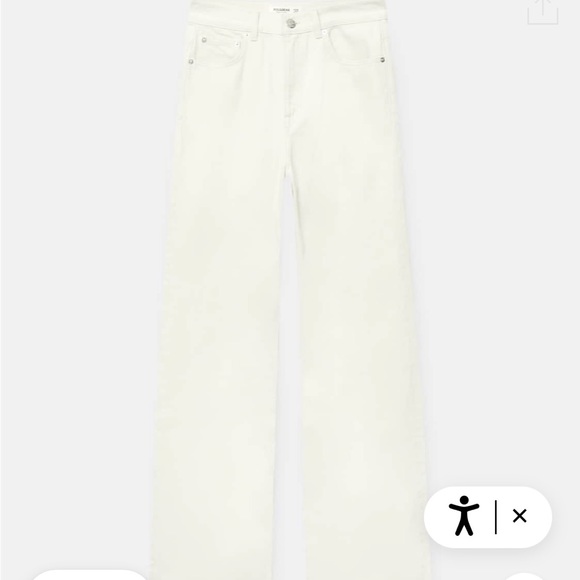 Pull&Bear Pacific Republic Straight leg high-rise jeans in Melon - Picture 6 of 6